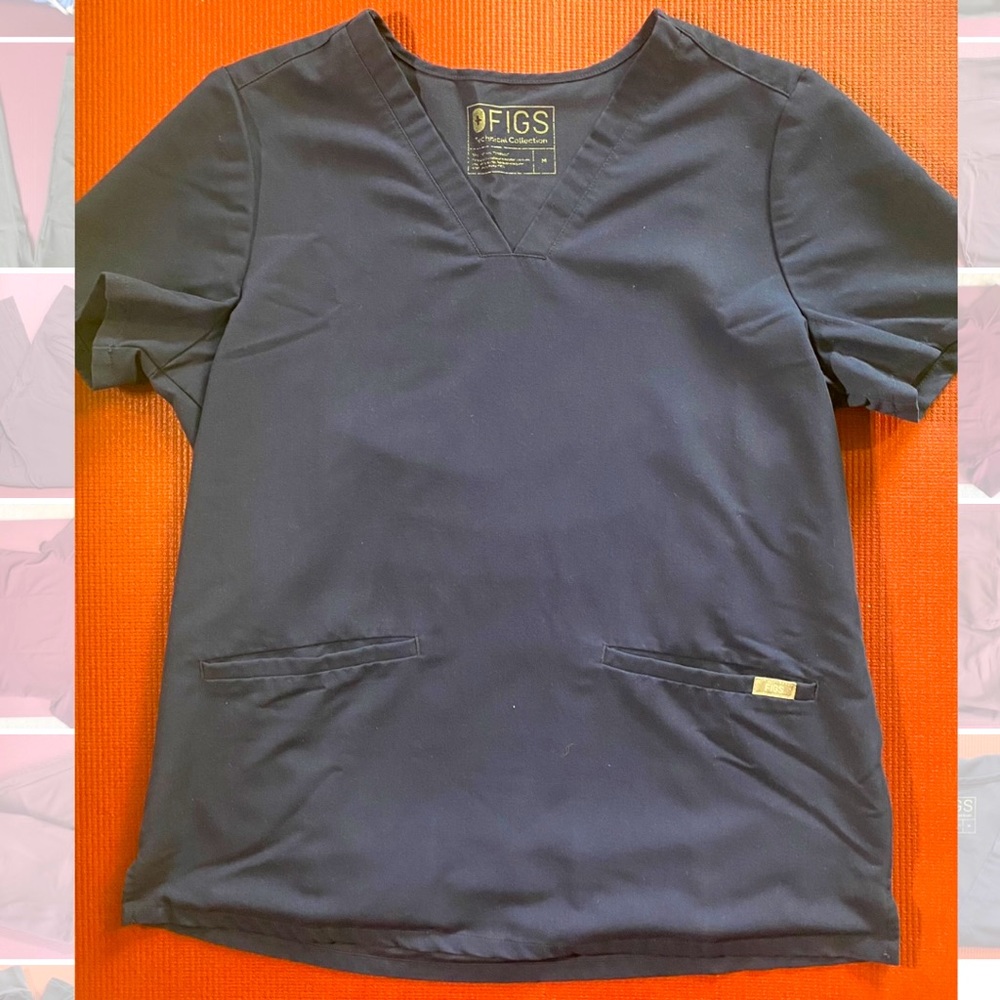 Figs Casma Top - Navy Size M